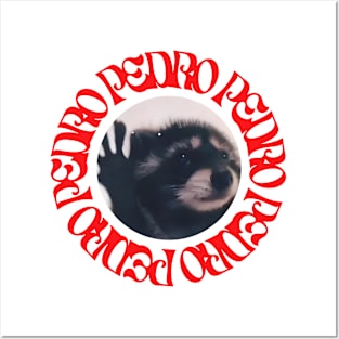 Pedro Raccoon Retro Posters and Art